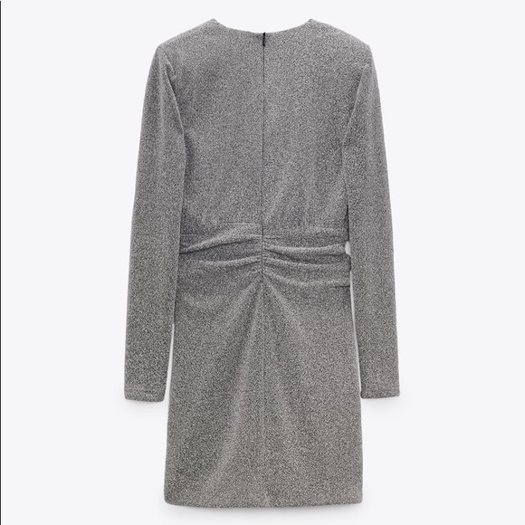 Zara Silver Dress with Metallic Thread - Picture 16 of 17